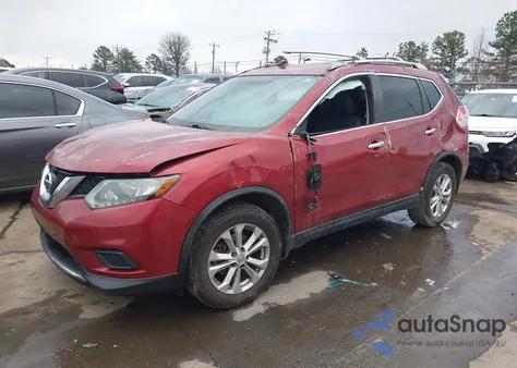 2015 Nissan Rogue Sv z USA, uszkodzony, nr VIN KNMAT2MT3FP571171